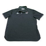 Adidas Mens Golf Polo Shirt Climacool Athletics Short Sleeve Logo Black SZ Large