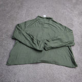American Eagle Womens Button Up Shirt Top Long Sleeves Chest Pocket Green Size L