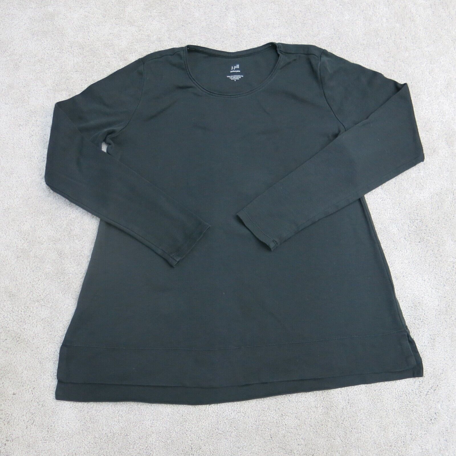 J. Jill Shirt Women Large Black 3/4 Sleeve Crew Neck Tee Top Lightweig –  Goodfair