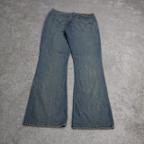 Levis Womens Boot Cut Leg Jeans Stretch Mid Rise 100% Cotton Blue Size 12M