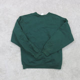Jerzees Mens Pullover Sweatshirt Crew Neck Long Sleeves Green Size Medium