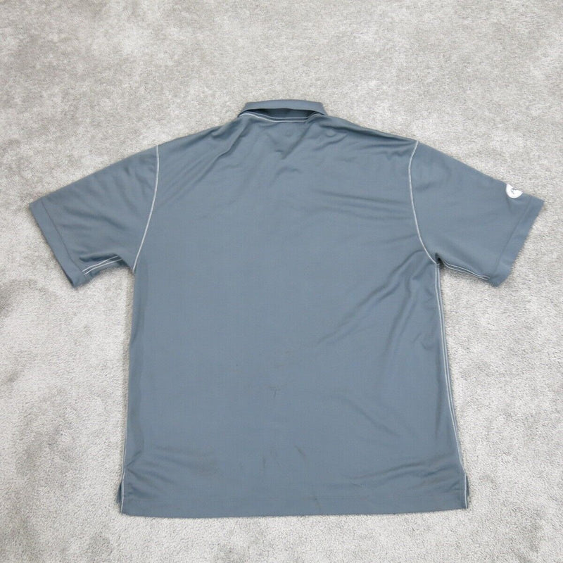 Nike Golf Dri Fit Mens Polo Shirt Short Sleeves STSC Logo Slate Blue Size Large