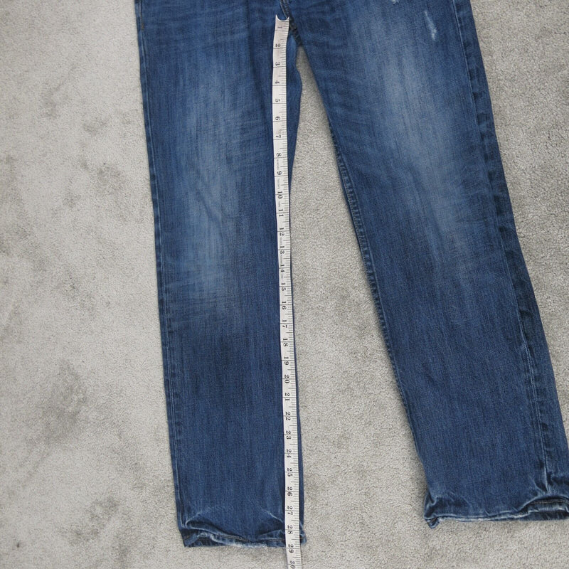 American Eagle Mens Jeans Slim Straight Leg Denim 100% Cotton Blue Size W30XL30