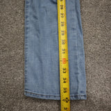 Levis Women Classic Straight Leg Jeans Distressed Denim Pockets Mid Rise Blue 6