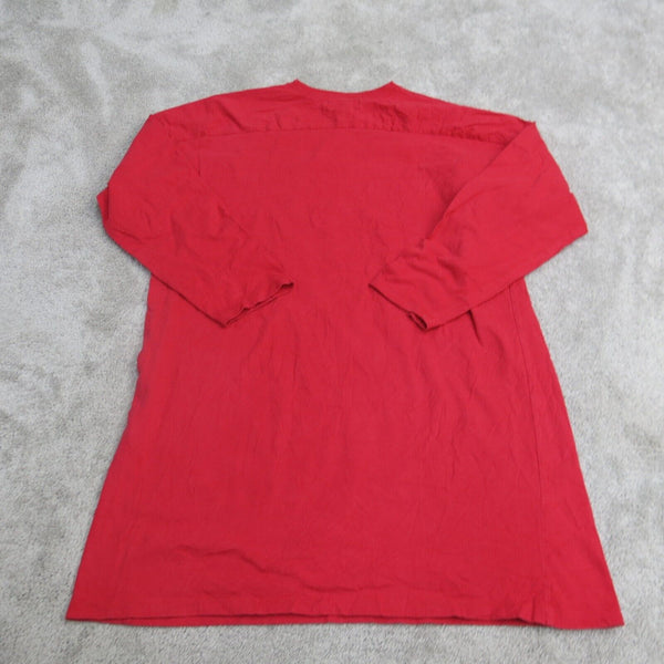 Ralph Lauren Shirt Mens XL Red Long Tee 100% Cotton Long Sleeve Crew Neck Casual