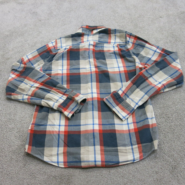 Vintage Abercrombie & Fitch Shirt Mens 2XL Gray Muscle Plaid Button Down Shirt