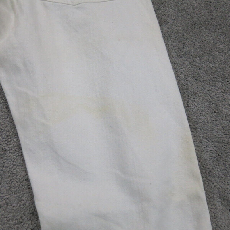 Lucky Brand Womens Distressed Skinny Jeans Stretch Low Rise White Size 2/26