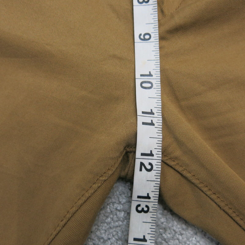 Vintage Mens Stretch Straight Leg Chino Pants Mid Rise Pockets Tan Size W33XL30