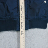 H&M Womens Full Zip Up Windbreaker Jacket Long Sleeve Navy Blue Size US 36R