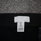 H&M Womens Straight Leg Dress Pant Mid Rise Flat Front Pocket Black Size 4