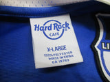 Hard Rock Café #71 Football Jersey Stitch Men's X-Large Blue Live Love Play Logo