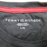 Tommy Hilfiger Mens Crew Neck T Shirt Tee Short Sleeves Solid Black Size L/G