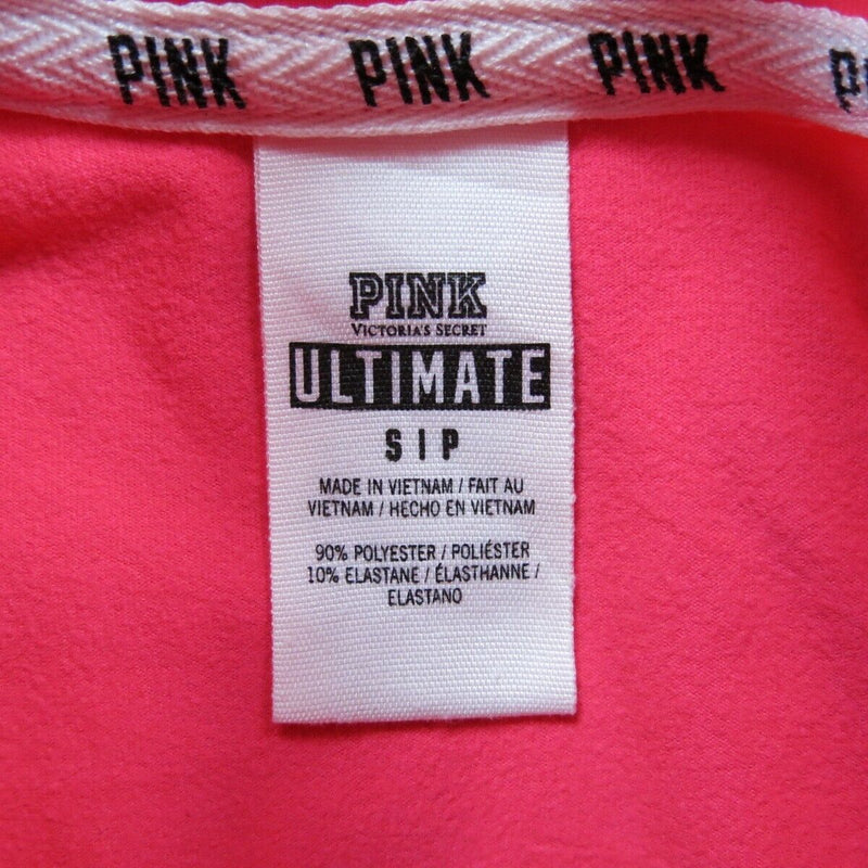 Pink Victorias Secret Womens Raglan Sleeve Sweatshirt 1/4 Zip Dark Pink Size S/P