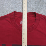 Vans Mens Crew Neck T Shirt Short Sleeves 100% Cotton Solid Red Size Large