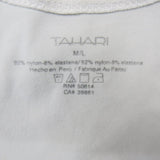 Tahari Womens Casual Tank Top Sleeveless Gym Training Scoop Neck White Size M/L