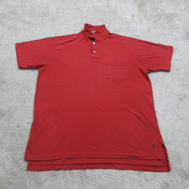 Ralph By Ralph Lauren Mens Golf Polo Shirt Short Sleeve 100% Cotton Red SZ Large