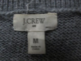 J. Crew Womens Cardigan Knitted Sweater Open Front Long Sleeves Gray Size Medium
