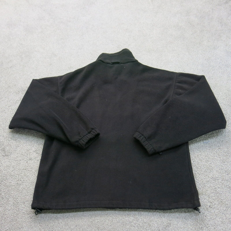 Columbia Mens Full Zip Up Fleece Jacket Long Sleeve Mock Neck Black Size Medium