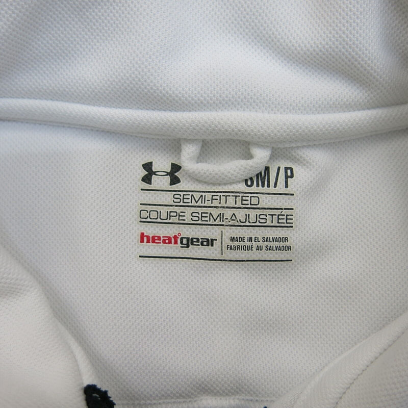 Under Armour Womens Tennis Polo Shirt Simi Fitted Heatgear White Size SM/P