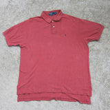 Polo Ralph Lauren Mens Golf Polo Shirt Short Sleeves Collared Neck Coral Size XL