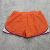 Under Armour Womens Activewear Running Shorts Elastic Waist Orange Size Large