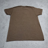 Levis Womens Crew Neck T Shirt Short Sleeves Graphic Print Brown Size Medium