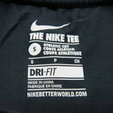 THE NIKE TEE Shirt Mens Black Size Small DRI-FIT TEXAS TESTED Crew Neck Logo