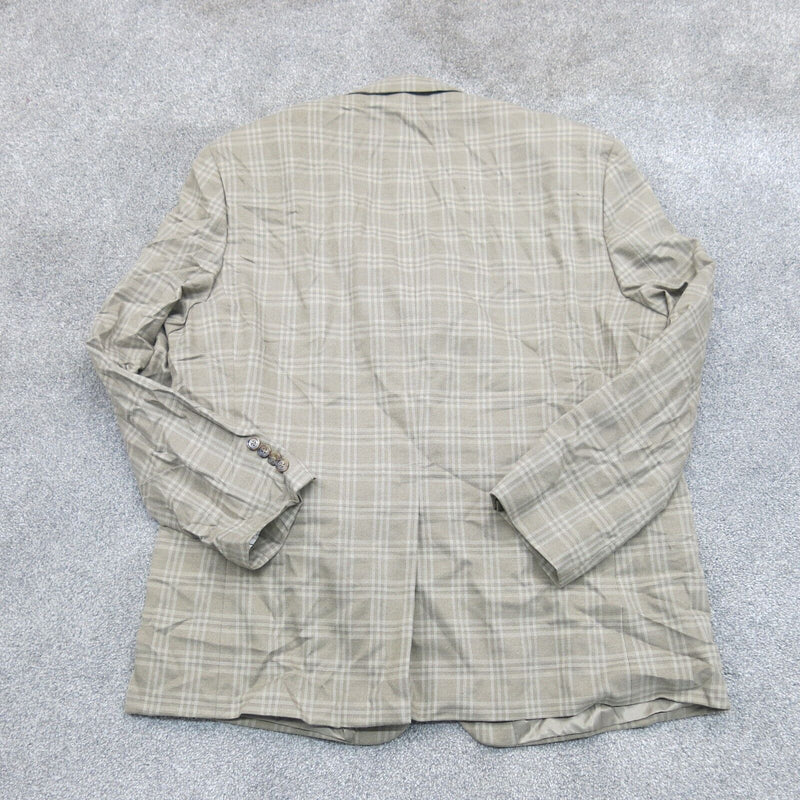 Lauren Ralph Lauren Mens Blazer Coat Single Breasted Long Sleeves Beige Size 46R