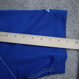 Nike Golf Mens Polo Shirt Short Sleeves Side Slit High Low Blue Size Large