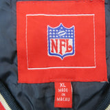NFL Mens Bills Windbreaker Jacket Long Sleeves V Neck Blue Size X Large