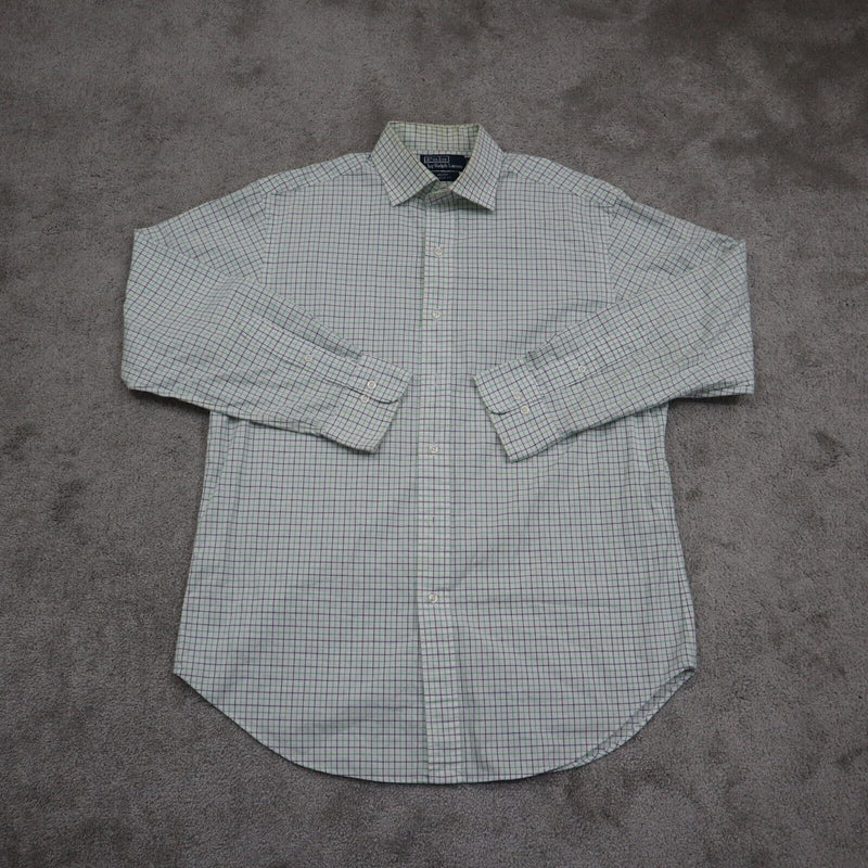 Ralph Lauren Mens Check Button Down Shirt Long Sleeve Classic Fit Multi Size 16