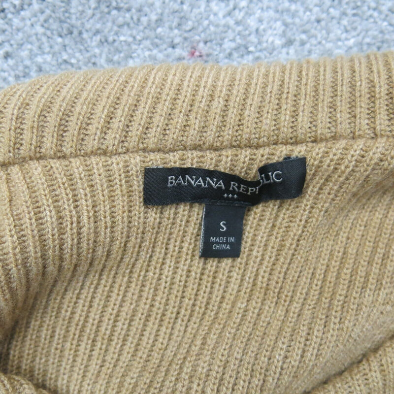 Banana Republic Womens Pullover Knitted Sweater Long Sleeves Beige Size Small