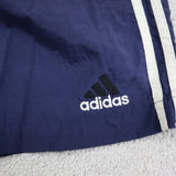Adidas Mens Athletic Shorts Running Jogging Elastic Waist 3 Stripe Navy Blue M