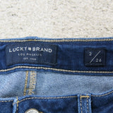 Lucky Brand Womens Jeans Low Rise Sweat Crop Jeans Denim Stretch Blue SZ  2/26