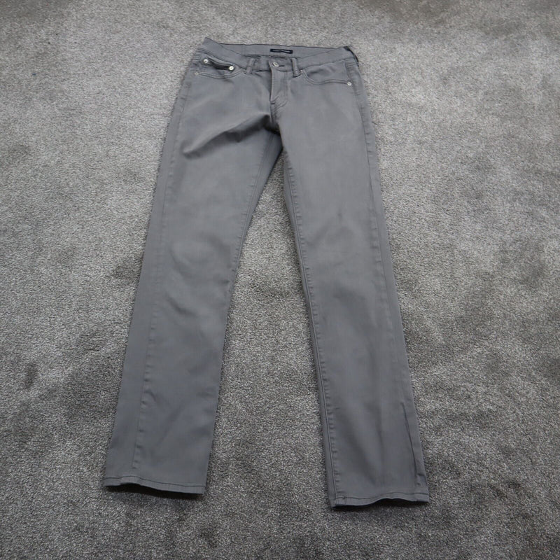 Lucky Brand Womens Slim Straight Jeans Mid Rise Five Pocket Clay Gray W29XL32