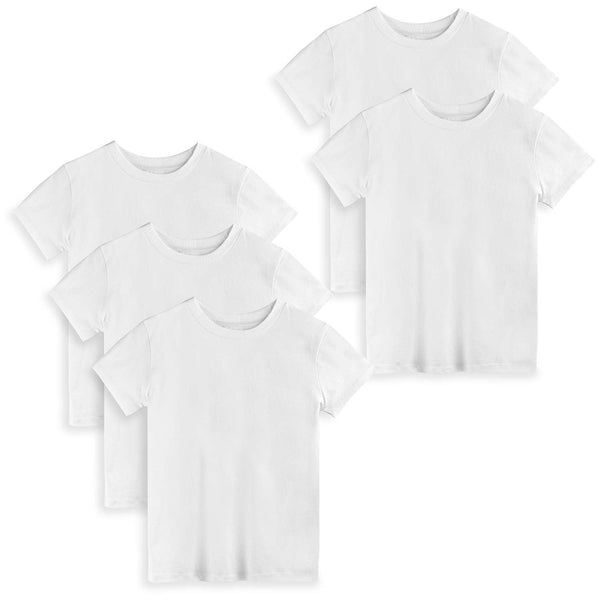 Organic Cotton Kids Shirts - Classic Fit Tee 5 Pack