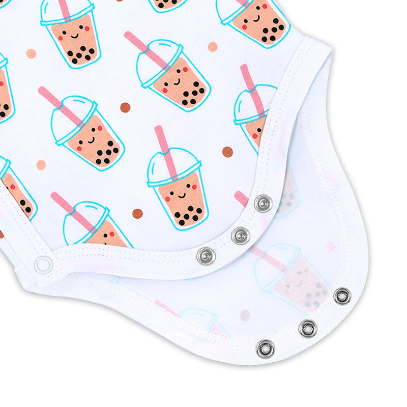 the wee bean organic cotton boba onesie super soft with snap buttons