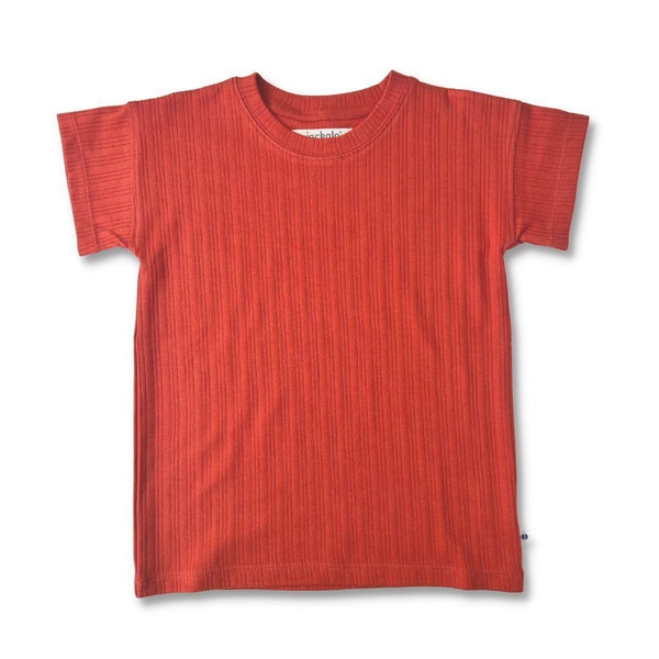Brooklyn T-Shirt - Ribbed Persimmon - Sample Size M