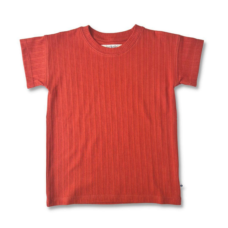 Brooklyn T-Shirt - Ribbed Persimmon - Sample Size M