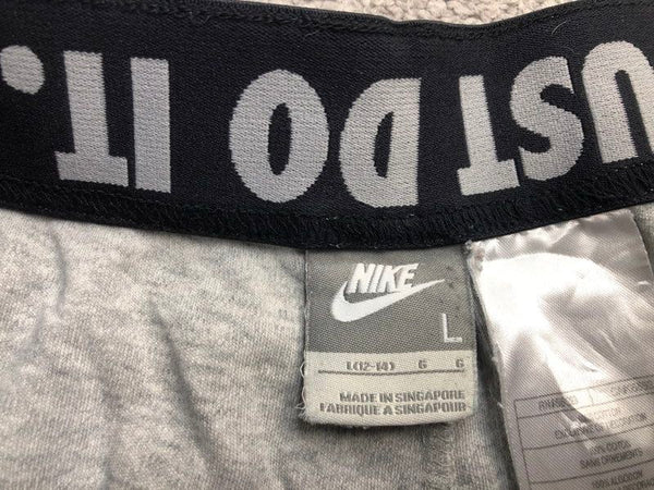Nike Shorts Womens Large Gray Activewear Athletic Just Do It Running 100% Cotton