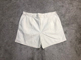 L.L. Bean Short Men White 46 100% Cotton Tropic Weights Chino Shorts Lightweight