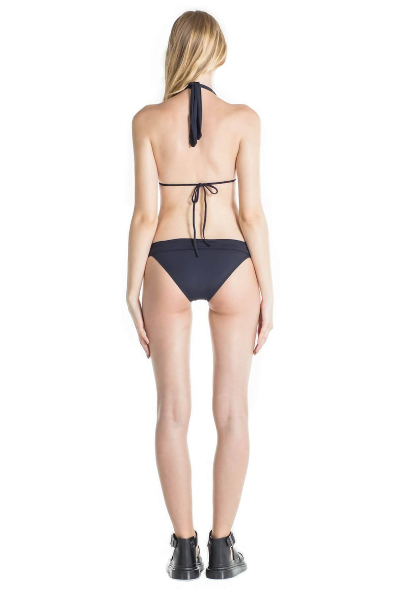 Nina Halter Bikini Top with Pads - Black