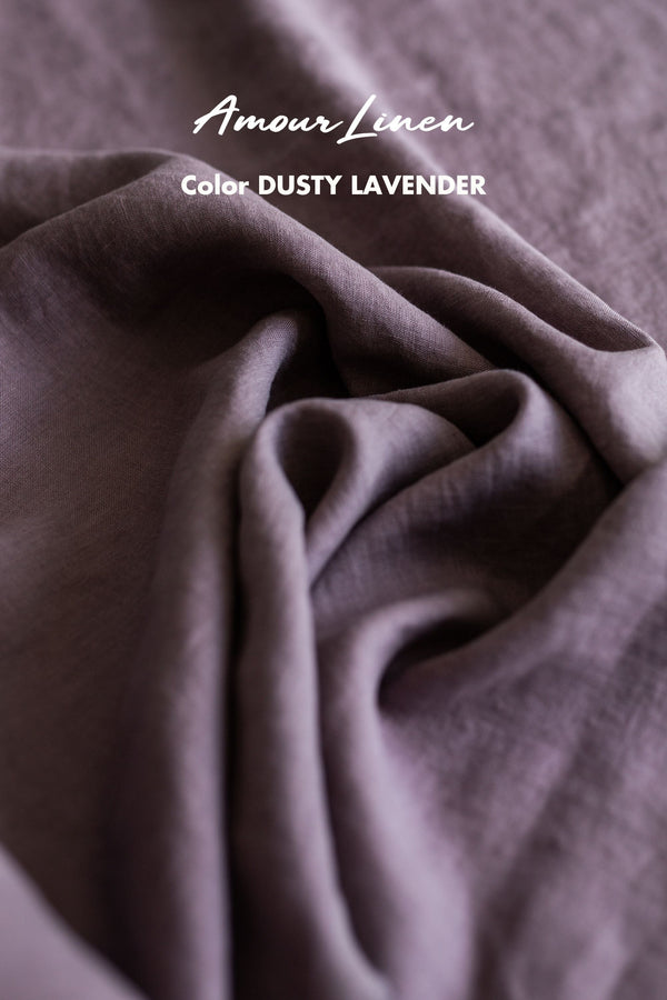 Lapland mid-length linen dress XS Dusty Lavender