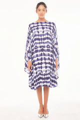 Midnight Blue Band-Dyed Kaftan