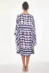 Midnight Blue Band-Dyed Kaftan