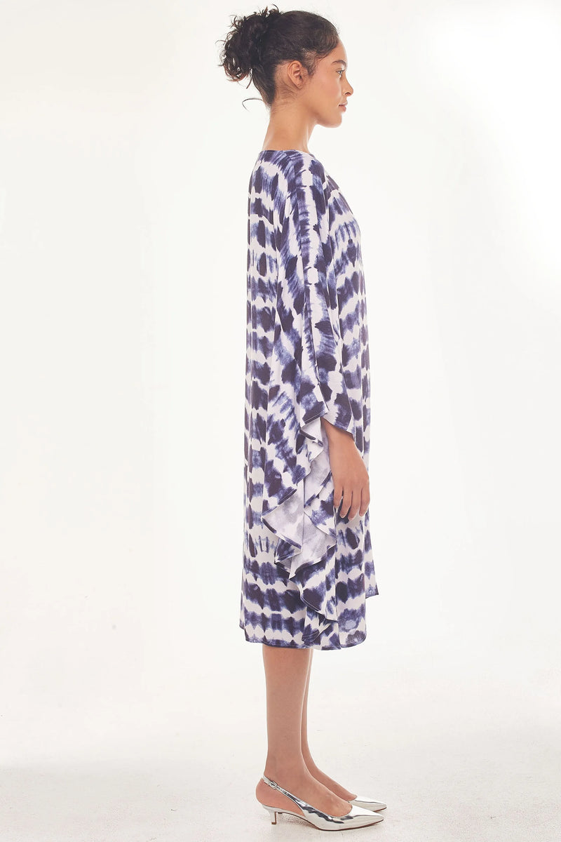 Midnight Blue Band-Dyed Kaftan