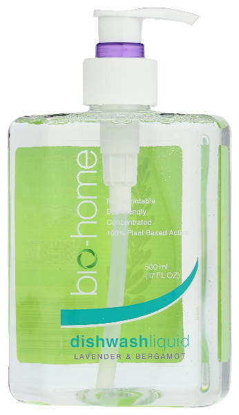 bio-home Dishwashing Liquid Lavender & Bergamot 17 fl. oz. 100% Plant-based actives, Biodegradable, Eco-Friendly