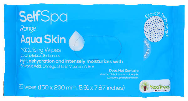 NooTrees SelfSpa Aqua Skin Moisturizing Wipes with Eco-Dot 25 Sheets