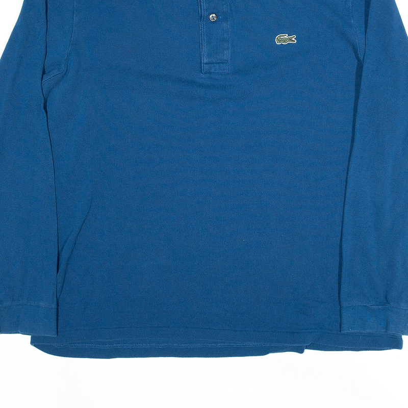 LACOSTE Polo Shirt Blue Long Sleeve Mens M