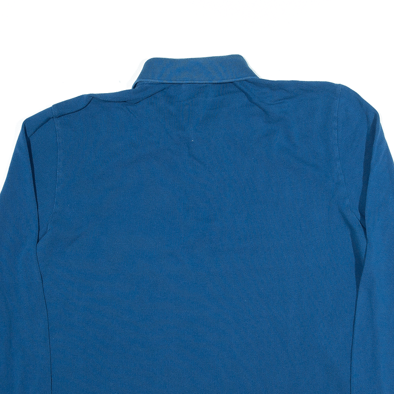 LACOSTE Polo Shirt Blue Long Sleeve Mens M